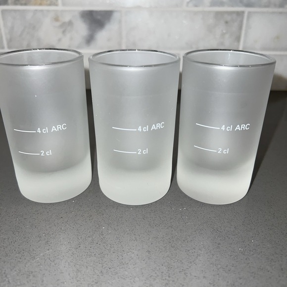 Set of 3 Jagermeister Stag Logo Frosted 4cl Shooter Double Shot Glasses - Picture 3 of 7
